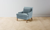 The Downing Chair - Mohair Slate Blue