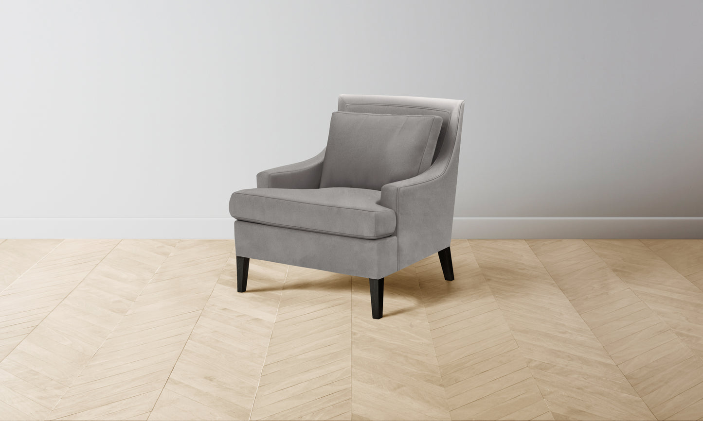 The Downing Chair - Nubuck Leather Asphalt