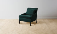 The Downing Chair - Performance Velvet Emerald