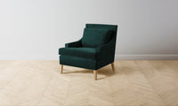 The Downing Chair - Performance Velvet Emerald