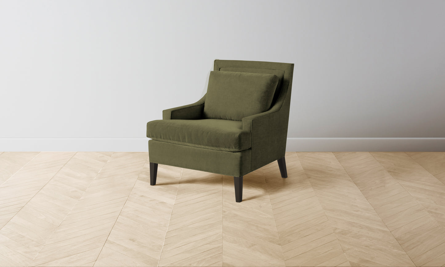 The Downing Chair - Performance Velvet Olive