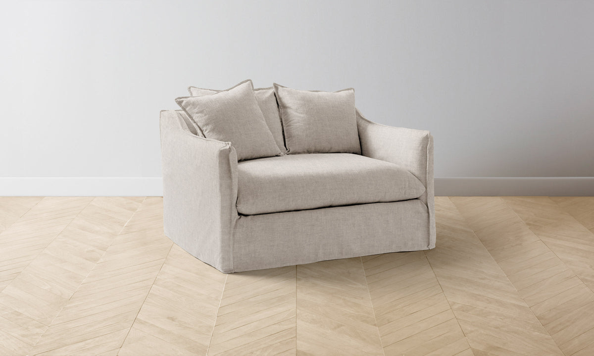 The Dune Chair-and-a-Half - Heritage Belgian Linen Summit