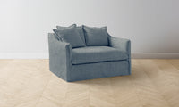 The Dune Chair-and-a-Half - Performance Stonewashed Linen Chambray