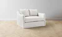 The Dune Chair-and-a-Half - Performance Linen Weave Pure White