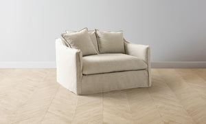 The Dune Chair-and-a-Half - Performance Linen Weave Beige