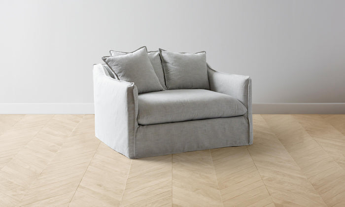 The Dune Chair-and-a-Half - Performance Linen Weave Cloud
