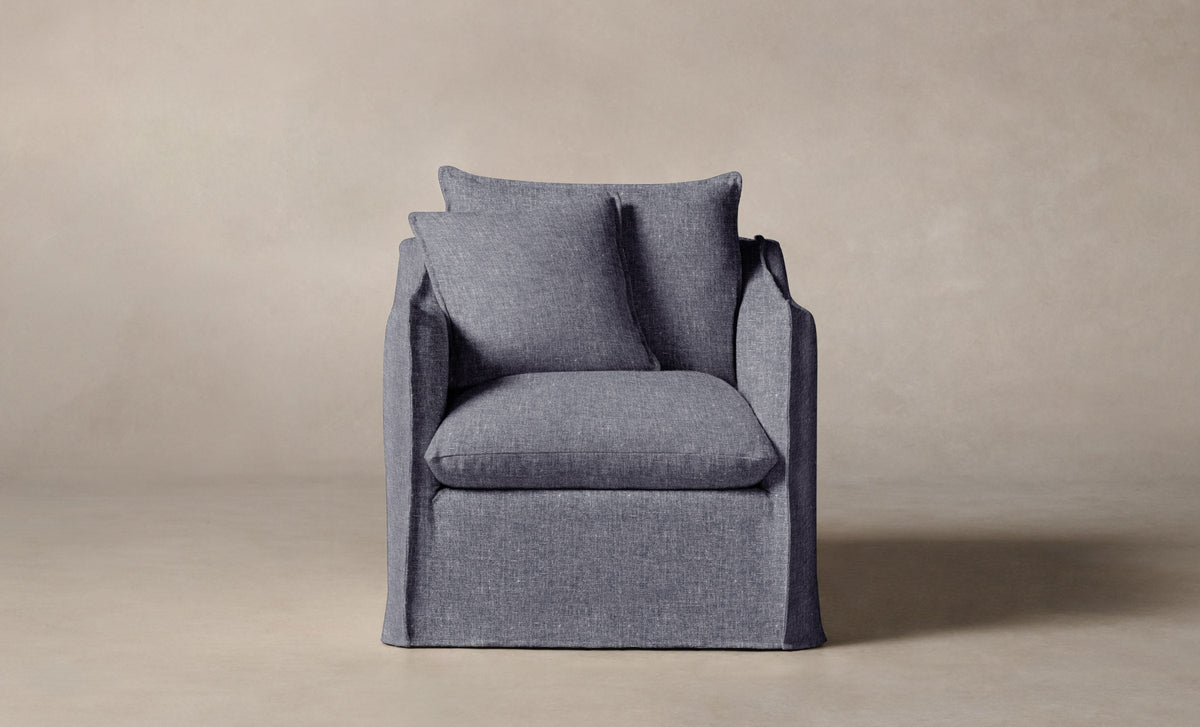 The Dune Chair - Heritage Belgian Linen Lake