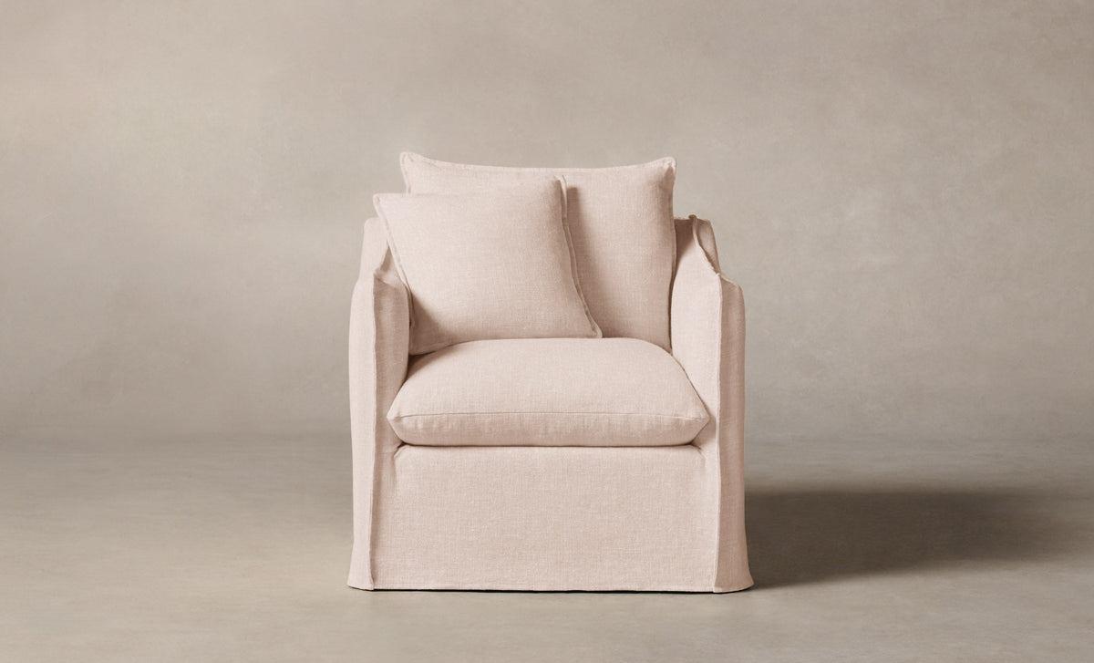The Dune Chair - Heritage Belgian Linen Petal