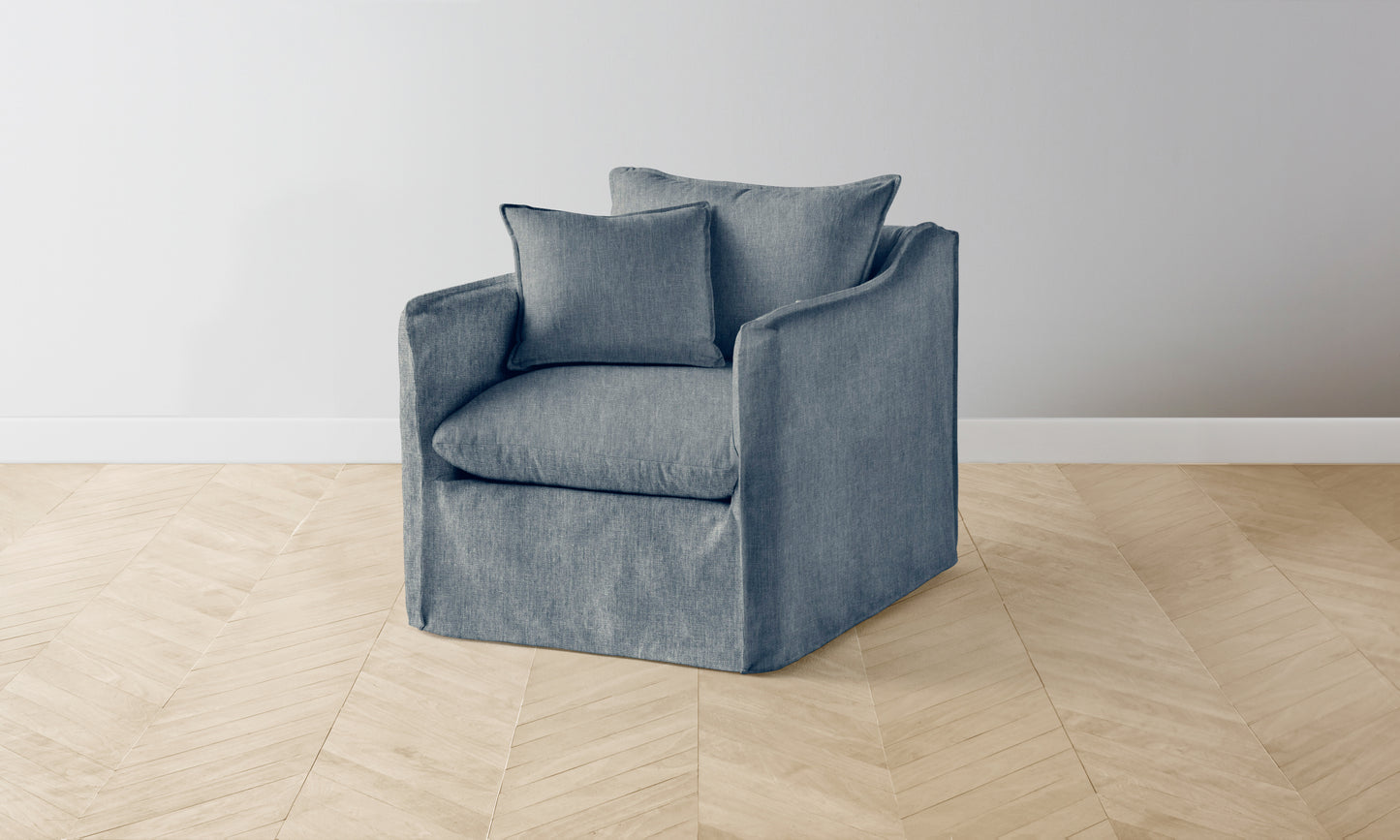 The Dune Chair - Performance Stonewashed Linen Chambray