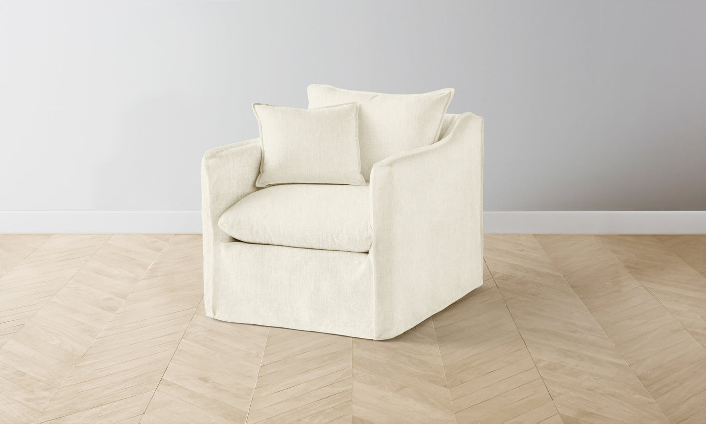 The Dune Chair - Performance Stonewashed Linen Coconut