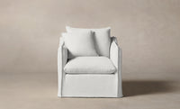 The Dune Chair - Performance Linen Weave Pure White