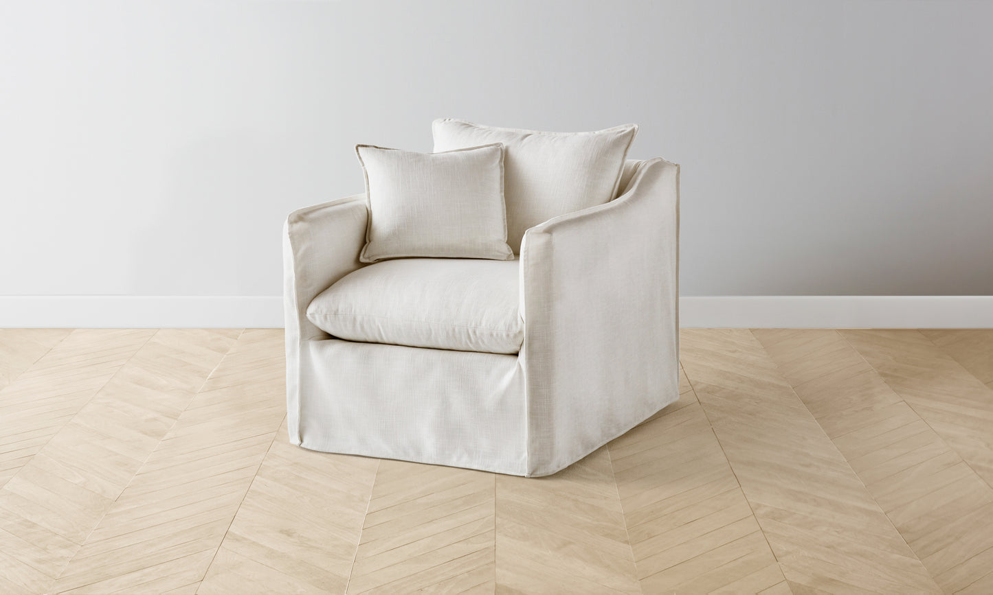 The Dune Chair - Performance Textured Linen Flax