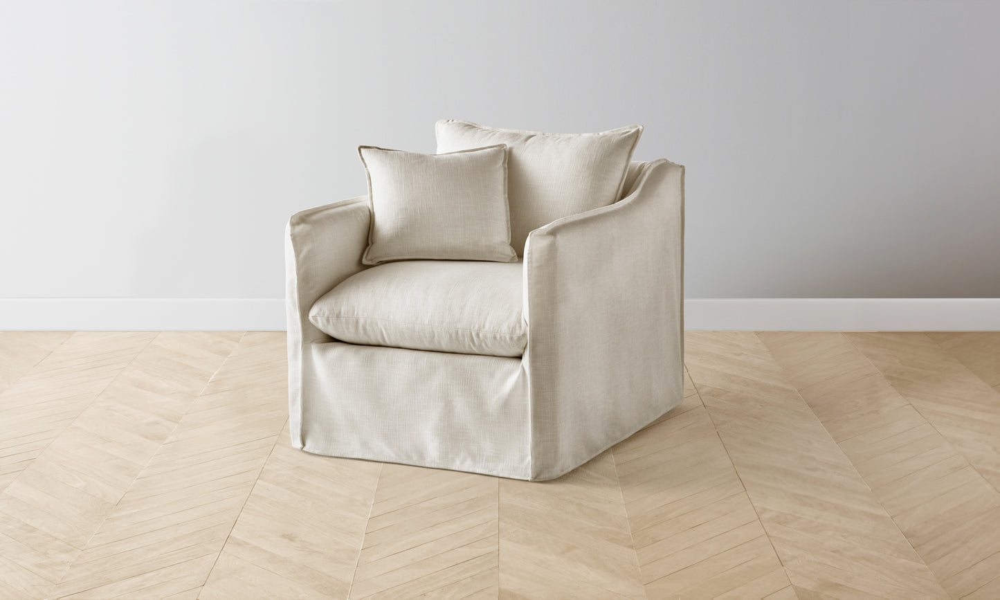 The Dune Chair - Performance Linen Weave Flour