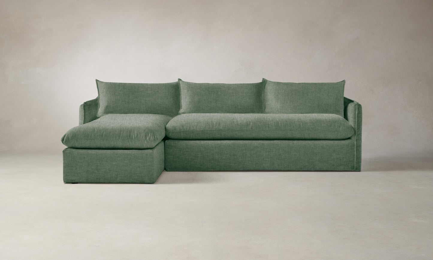 The Dune Sectional - Performance Stonewashed Linen Aspen