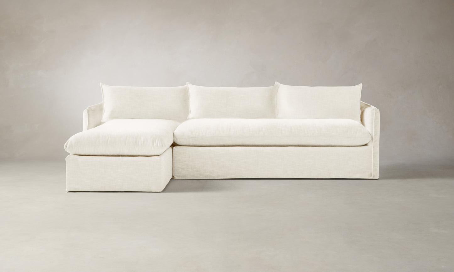 The Dune Sectional - Performance Stonewashed Linen Coconut