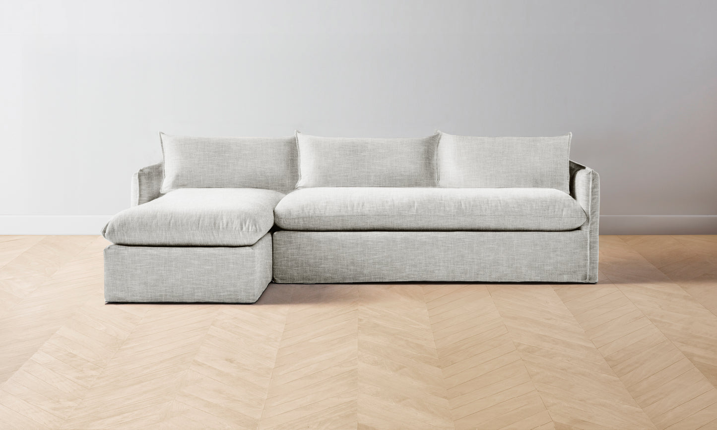 The Dune Sectional - Performance Woven Chenille Steel