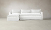 The Dune Sectional - Performance Linen Weave Pure White