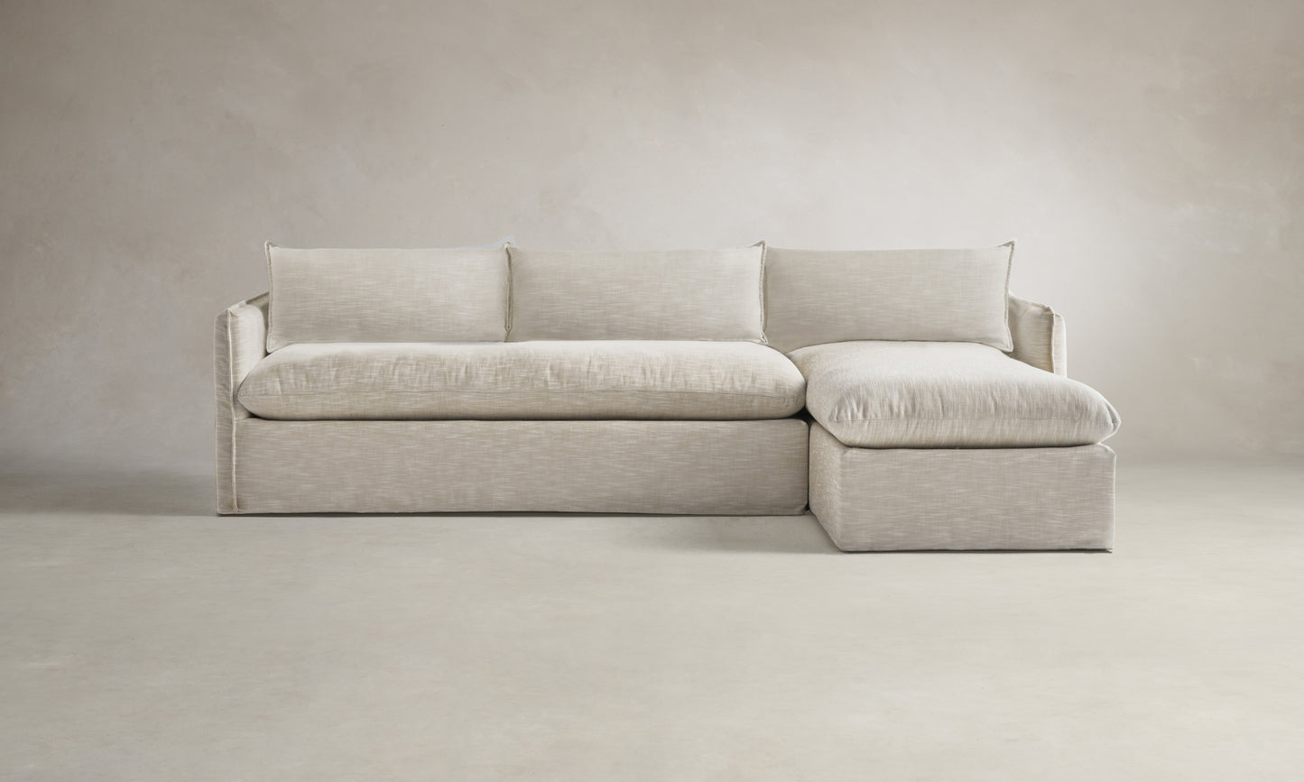 The Dune Sectional - Performance Textured Linen Flax