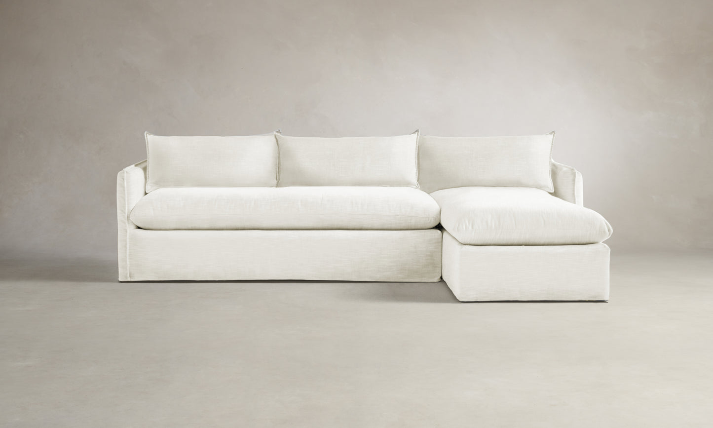 The Dune Sectional - Performance Textured Linen Pearl