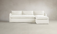 The Dune Sectional - Performance Textured Linen Pearl