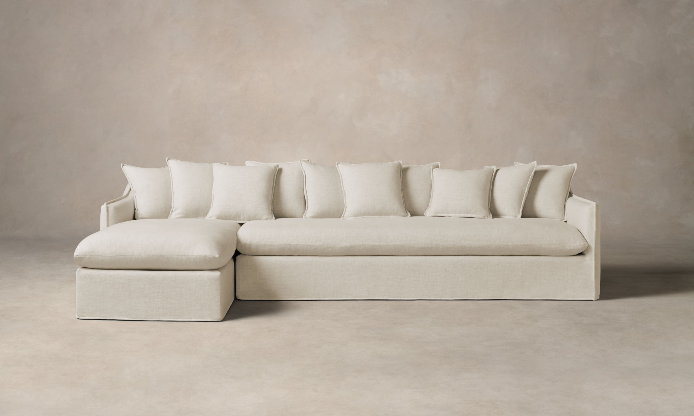 The Dune Sectional - Heritage Belgian Linen Alder – Maiden Home