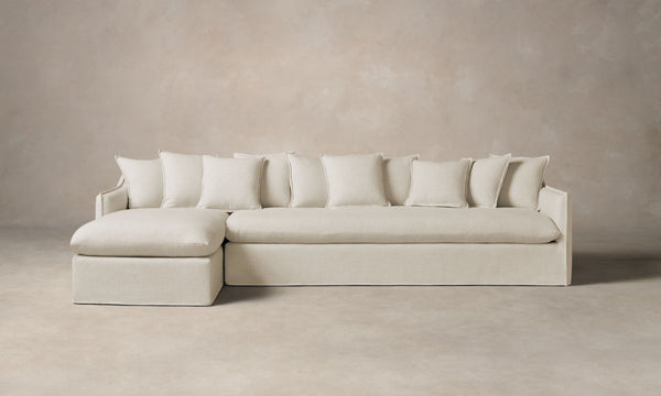 ほ*ん様 ASAUCE MELER Belgian Linen Fringe S The Dune Sectional - Heritage Belgian Linen Alder – Maiden Home