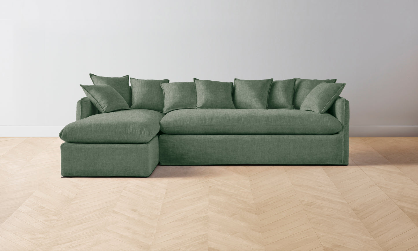 The Dune Sectional - Performance Stonewashed Linen Aspen