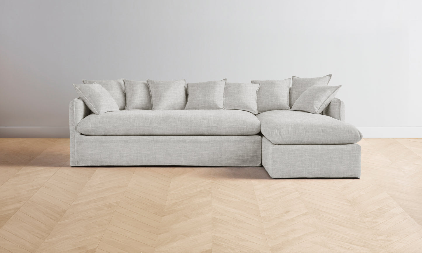 The Dune Sectional - Performance Woven Chenille Steel