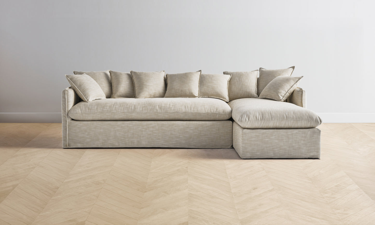 The Dune Sectional - Performance Textured Linen Flax