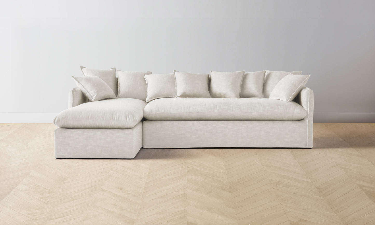 The Dune Sectional - Performance Textured Linen Pearl