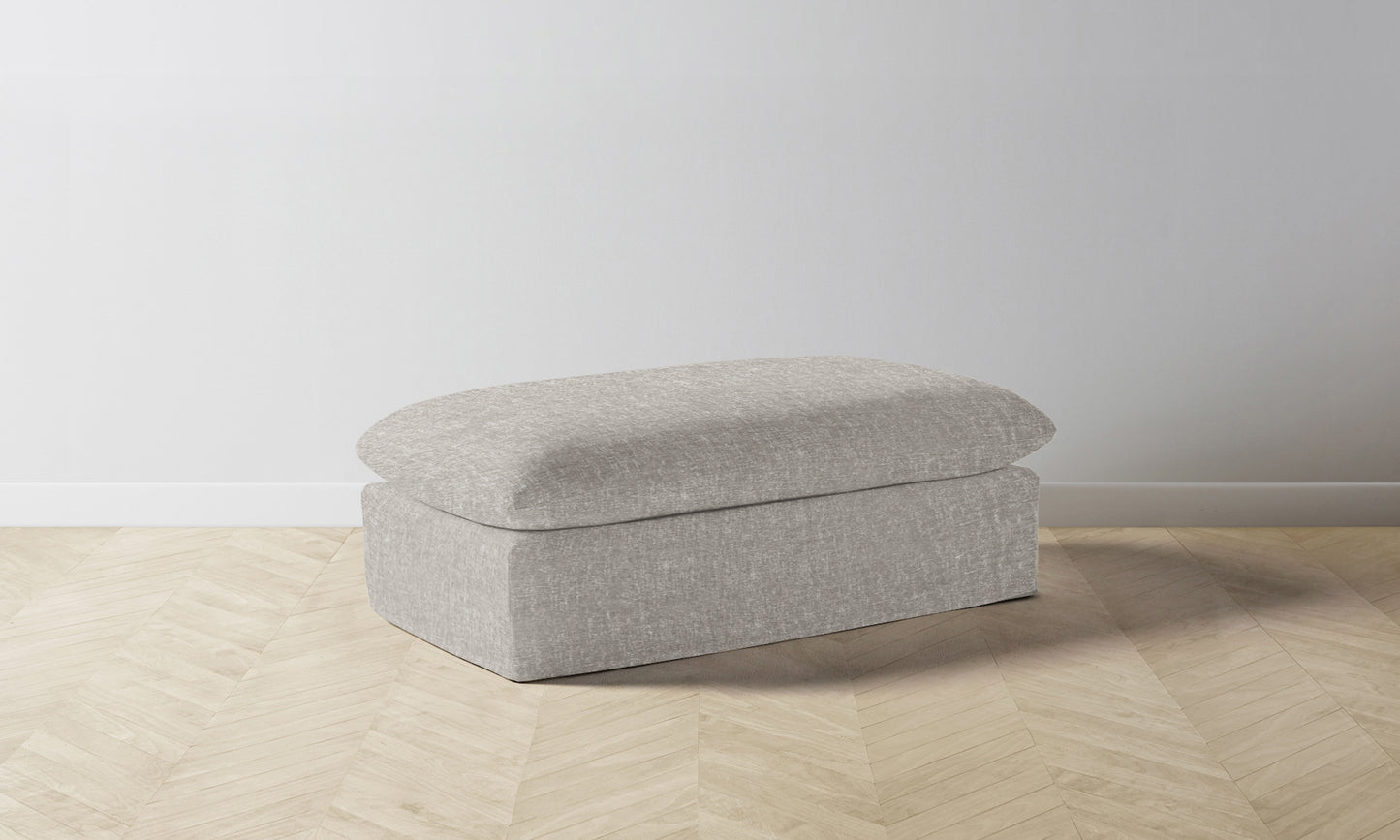 The Dune Ottoman - Belgian Linen Agate