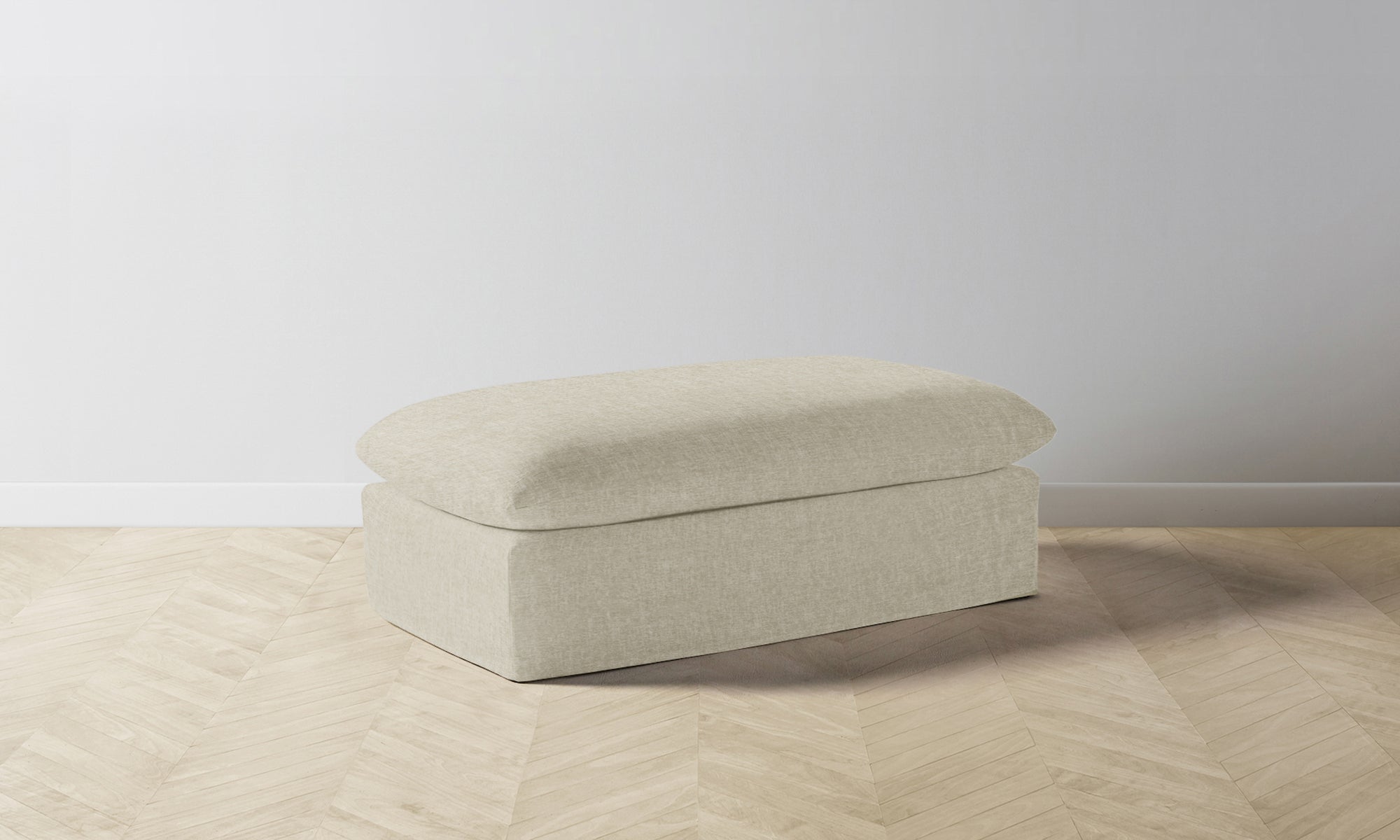 The Dune Ottoman - Belgian Linen Alder