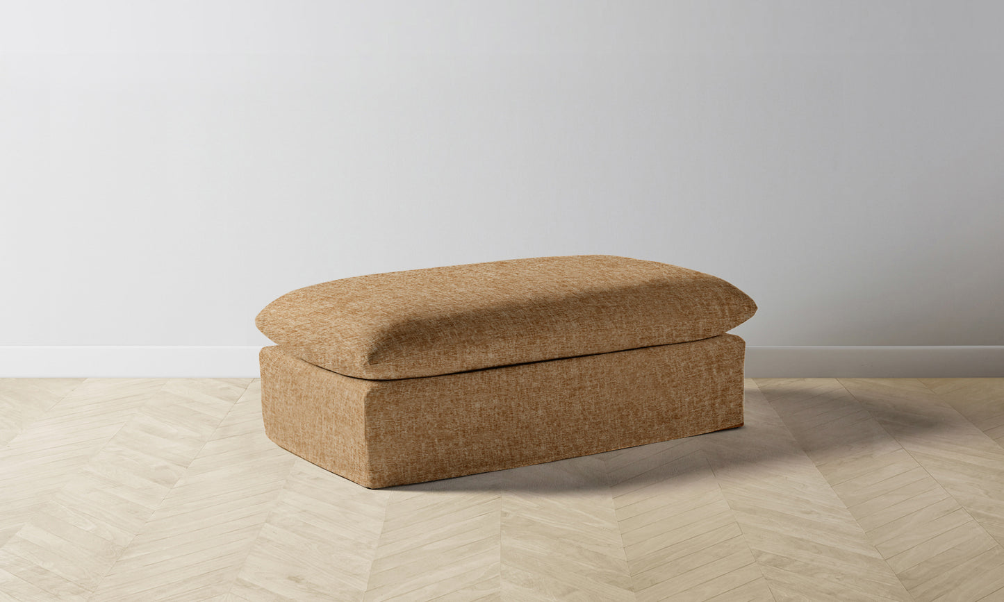 The Dune Ottoman - Belgian Linen Chai