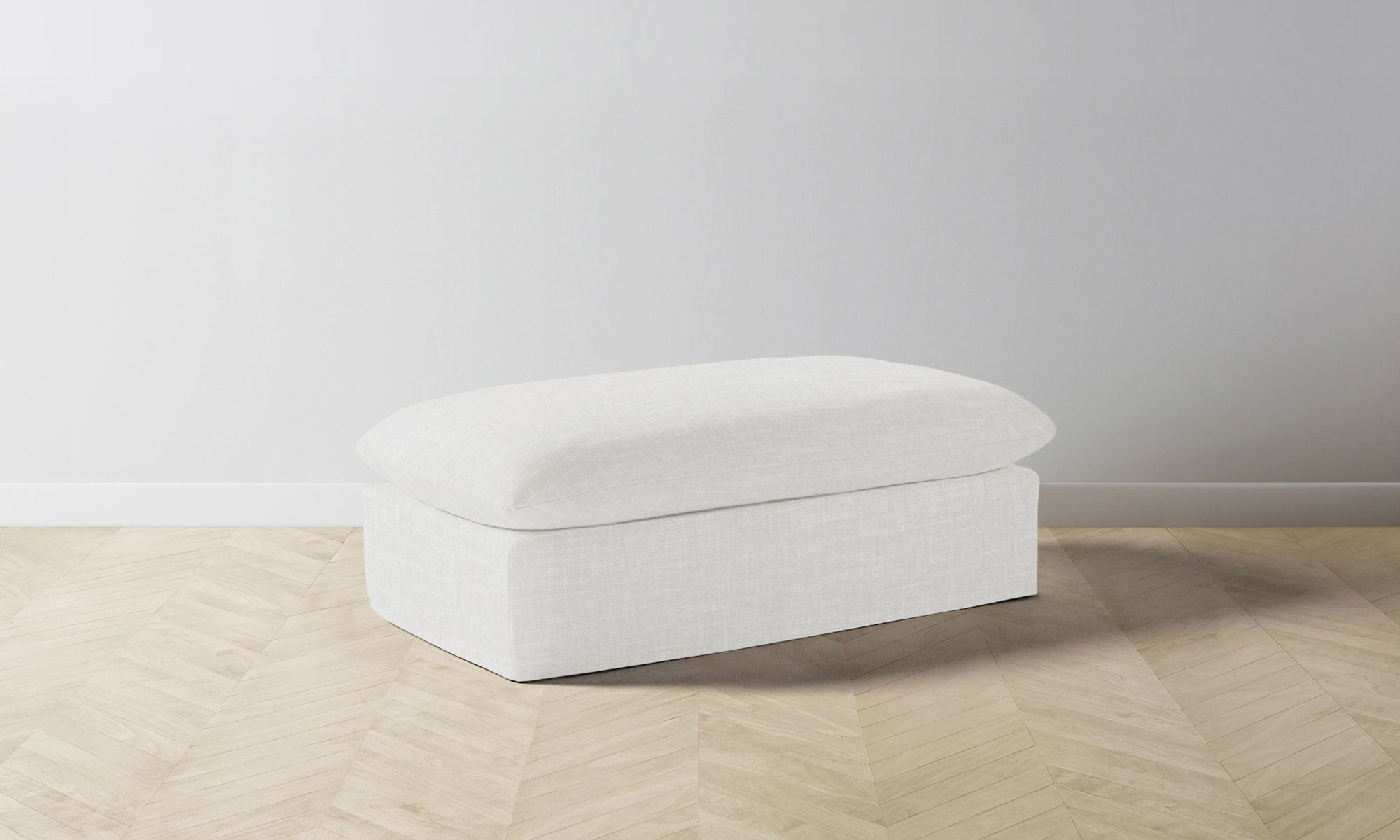 The Dune Ottoman - Performance Woven Chenille Lace