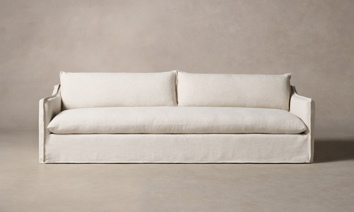 The Dune Sofa - Performance Linen Weave Pure White
