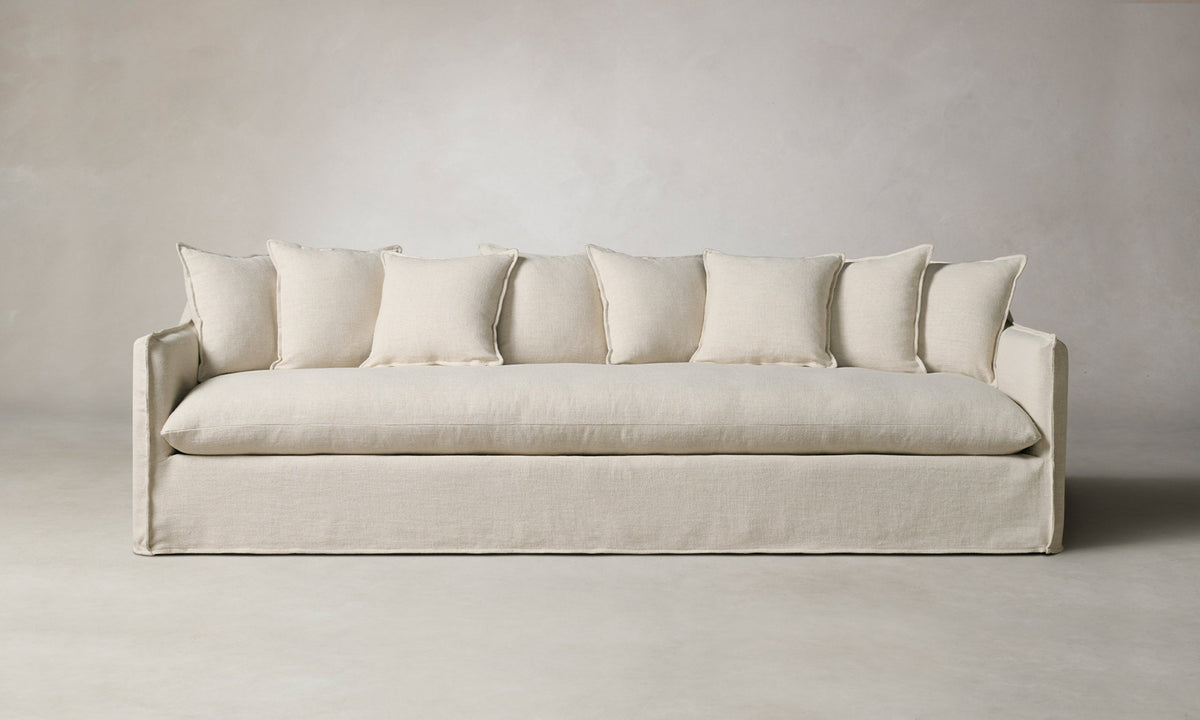 The Dune Sofa in Heritage Belgian Linen Alder by Maiden Home