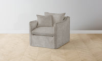 The Dune Swivel Chair - Belgian Linen Agate