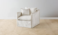 The Dune Swivel Chair - Performance Textured Linen Flax