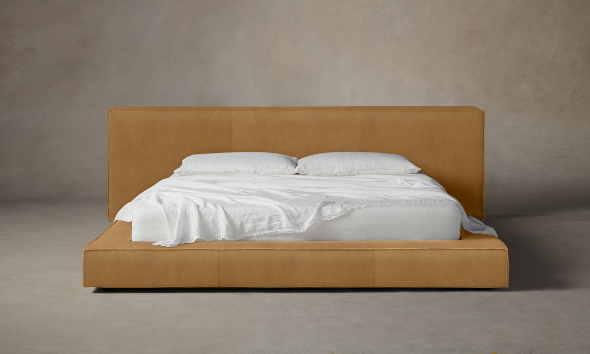 The Eldridge Bed - Costa Leather Nutmeg