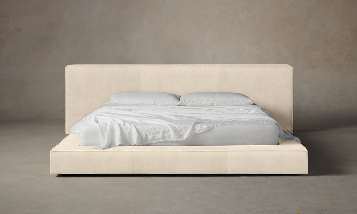 The Eldridge Bed - Costa Leather Sesame