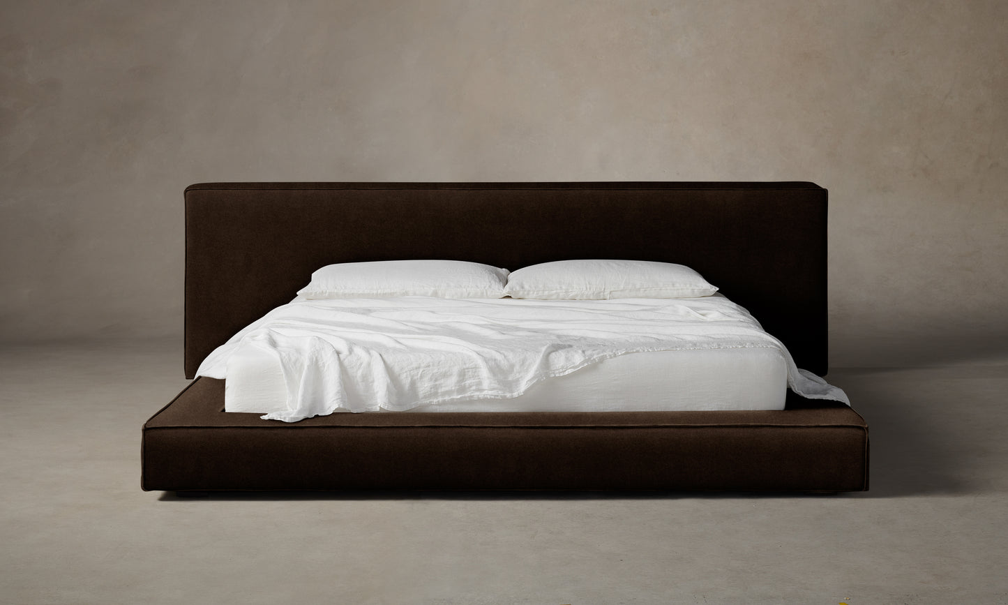 The Eldridge Bed - Mohair Chocolate