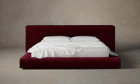 The Eldridge Bed - Mohair Crimson