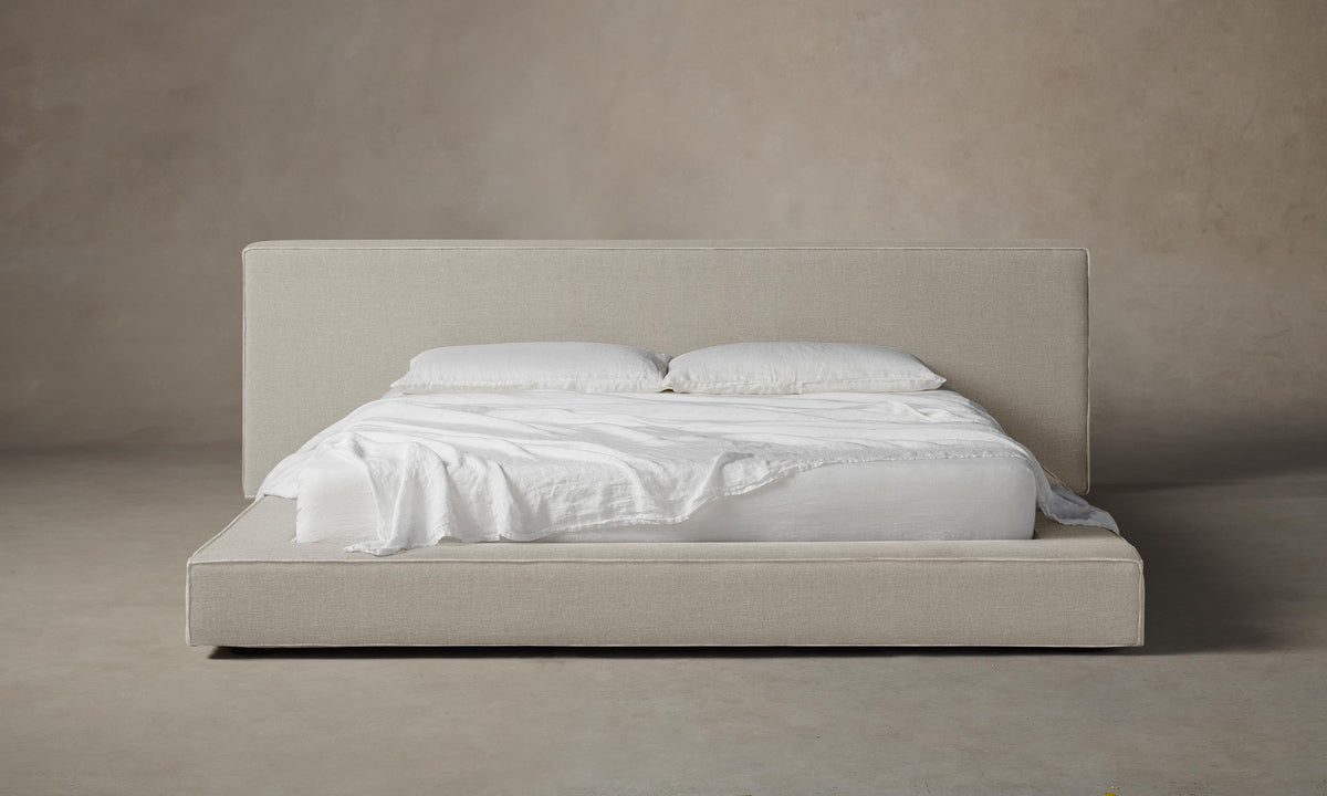 The Eldridge Bed - Performance Linen Weave Beige