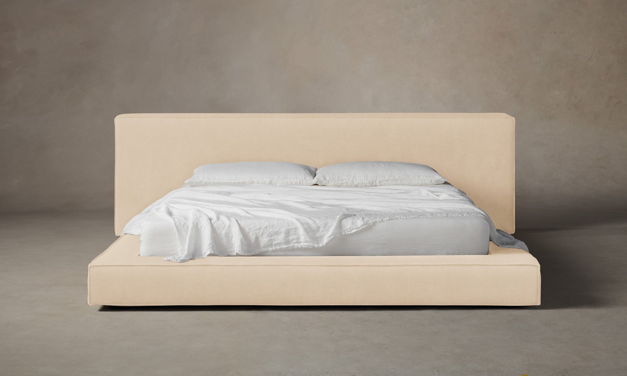 The Eldridge Bed - Performance Velvet Butter
