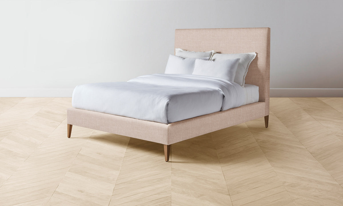 The Essex Bed - Heritage Belgian Linen Petal