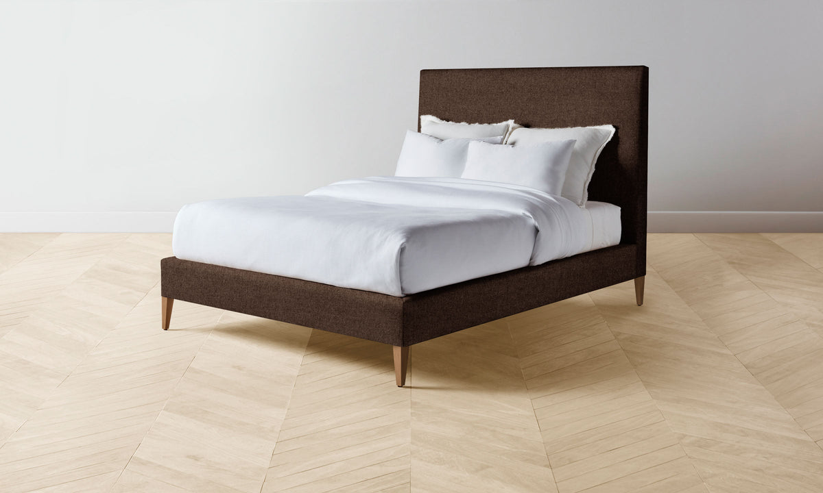 The Essex Bed - Italian Brushed Wool Cocoa