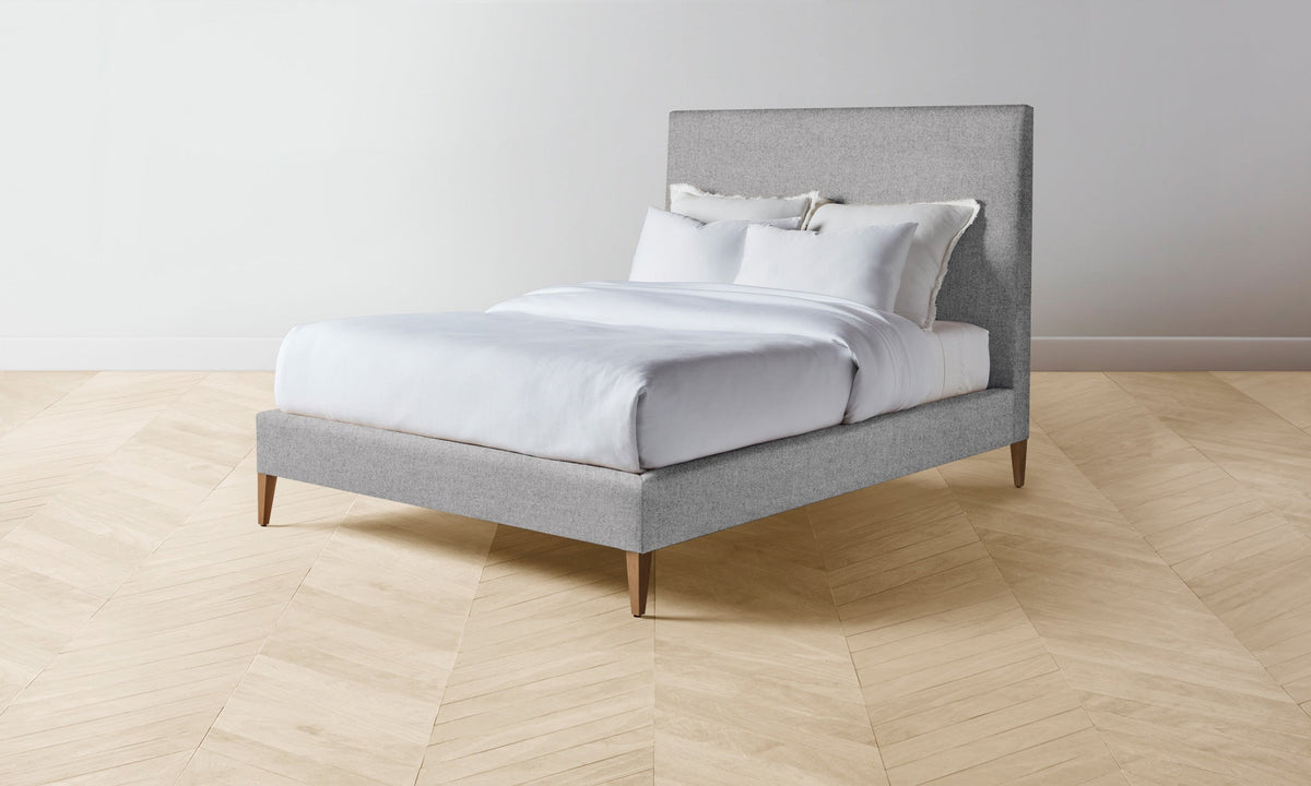 The Essex Bed - Italian Brushed Wool Moon