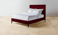 The Essex Bed - Mohair Crimson