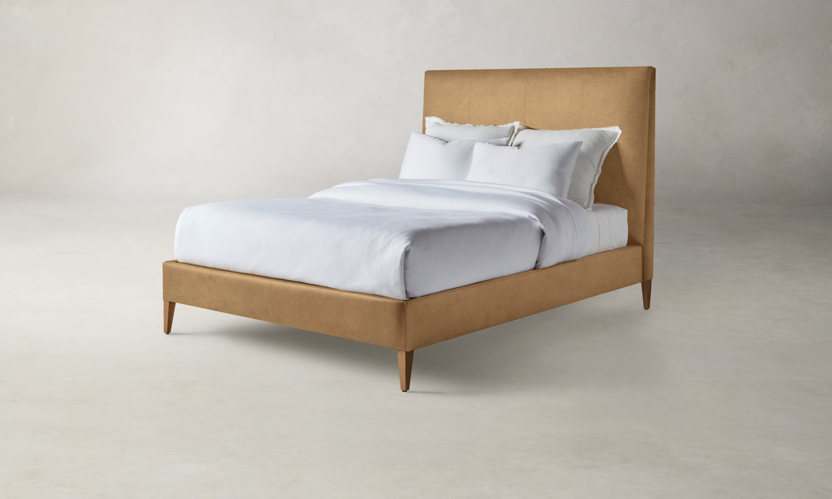 The Essex Bed - Nubuck Leather Rye