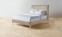 The Essex Bed - Nubuck Leather Fawn